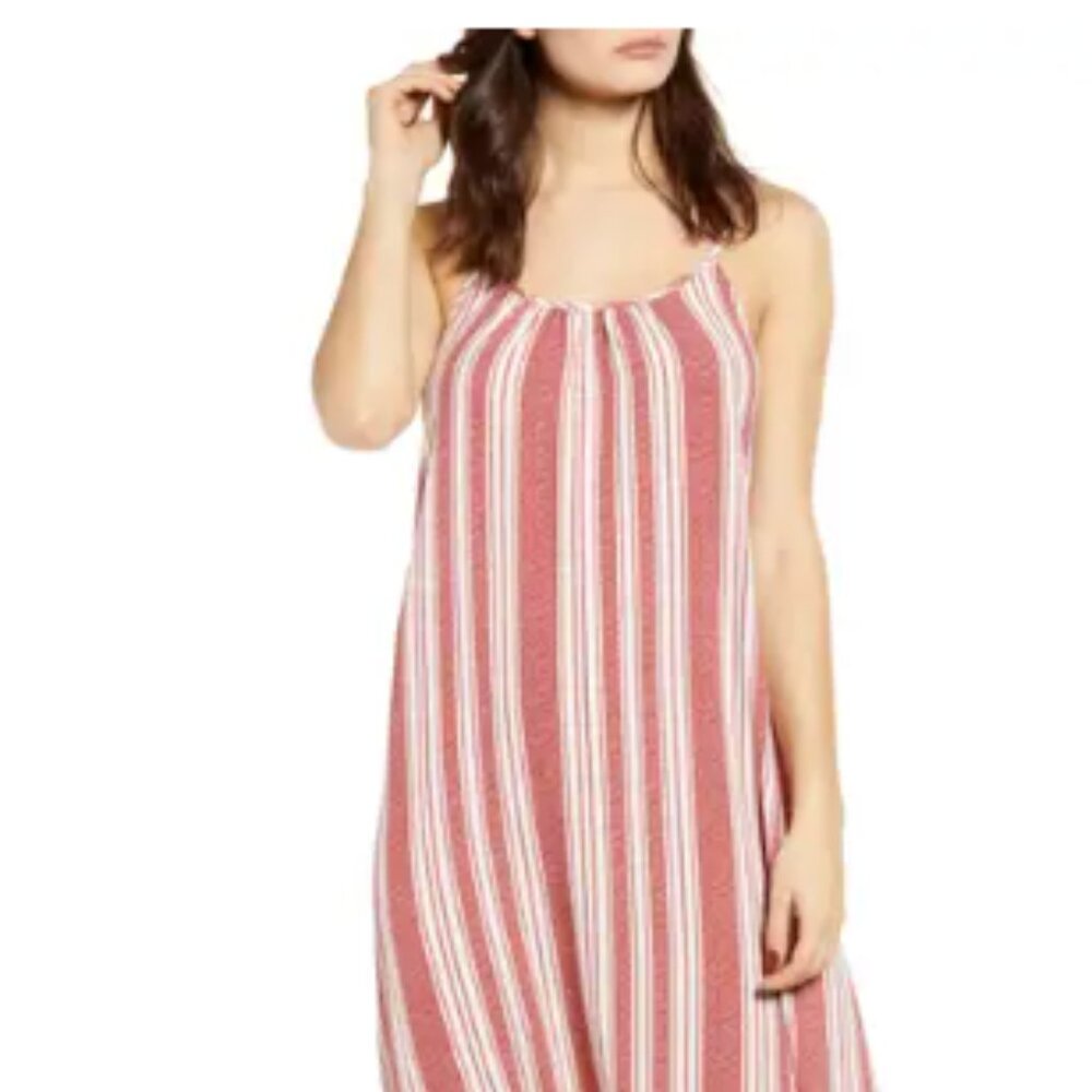 Band of Gypsies Striped Maxi Dress in Red and White